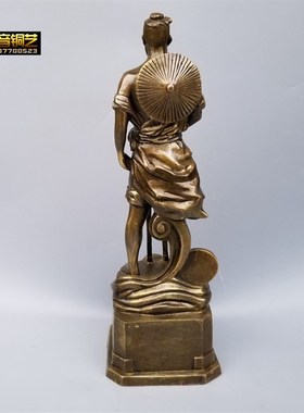 纯铜大禹铜像摆件大禹治水雕塑站像水利工程工艺品大禹奖纯铜装饰