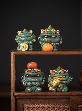 创意前程似锦小貔貅招财摆件中式彩金高档礼品中秋教师节毕业礼物