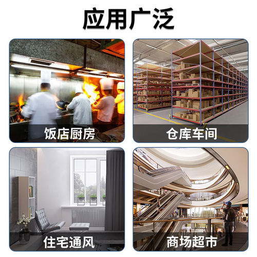 方形外转子排风扇工业强力厨房抽油烟抽风机低噪音轴流风机220v - 图3