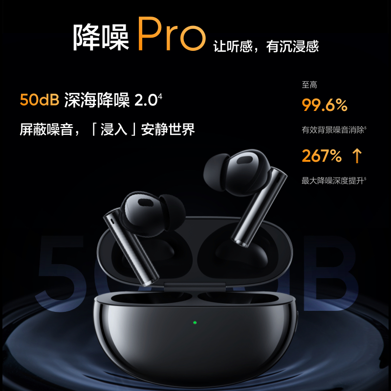 realme真我Buds Air5 Pro主动降噪超长续航HiFi适用苹果华为小米 - 图2