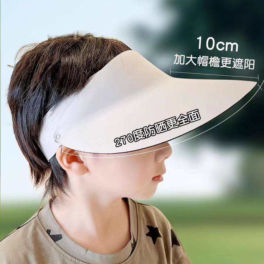 儿童帽子夏季男童防晒帽太阳帽男宝空顶帽女童遮阳帽宝宝户外凉帽 - 图2