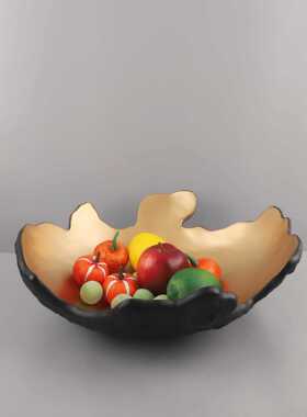 欧式创意富贵金收纳果盘卧室客厅餐厅书房办公室茶几家居金属摆件