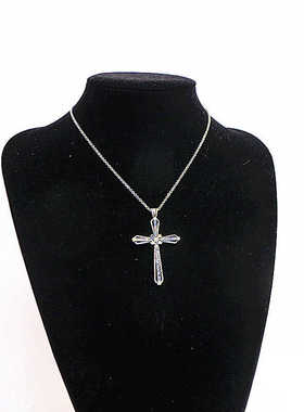 十字架百搭重工锁骨项链镀金女
