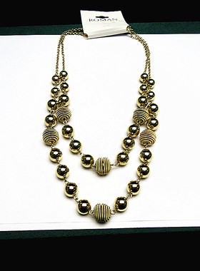 737欧美复古vintage高端外贸百搭这个金色手链耳环项链锁骨链耳饰