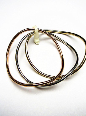 737欧美复古vintage高端外贸宝石拼色百搭耳环手镯项链锁骨链耳饰