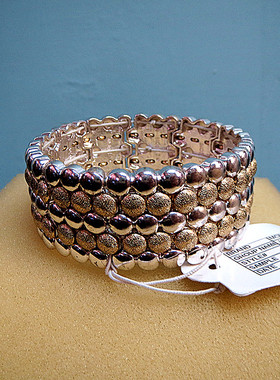 潮牌女镀金人工宝石欧美孤品手链