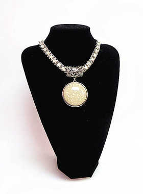 孤品黑色手链项链玻璃珍珠女合金