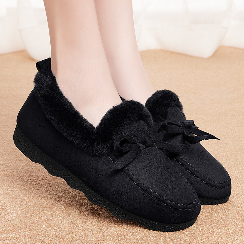 棉鞋女冬季加绒2025年新款中老年人妈妈老北京布鞋毛毛秋豆豆鞋子,淘宝优惠券,粉丝福利购,淘宝优惠卷