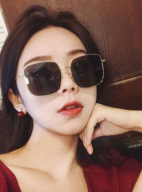 男士开车驾驶偏光太阳眼镜女潮韩版复古大脸方框海边渡假近视墨镜