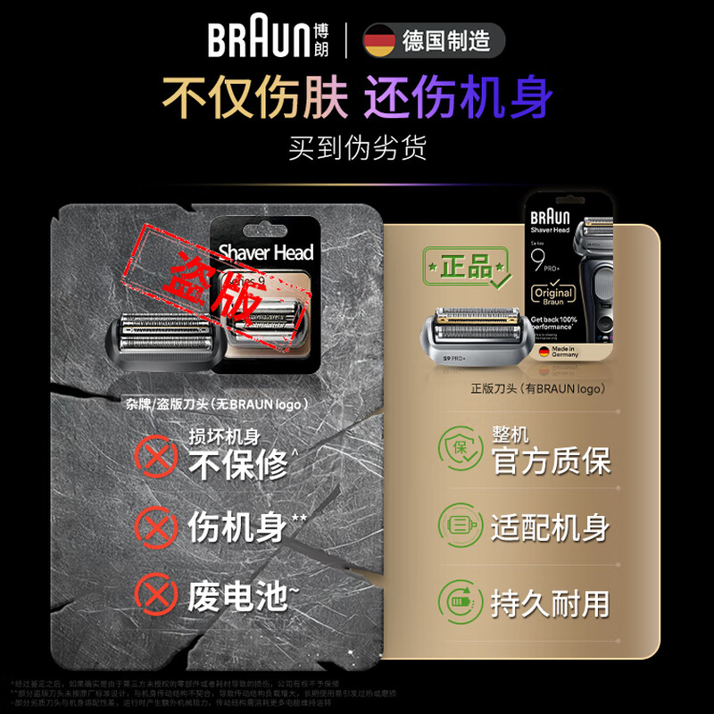 德国博朗9系刀头男士电动剃须刀网罩配件96M适配 - 图0