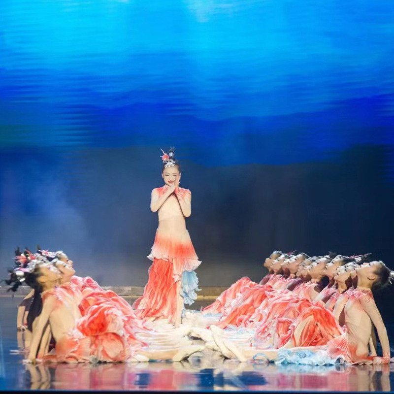 第十二届小荷风采云波里锦鲤跃舞蹈演出服女童鲤鱼表演服小鱼服装,淘宝优惠券,粉丝福利购,淘宝优惠卷