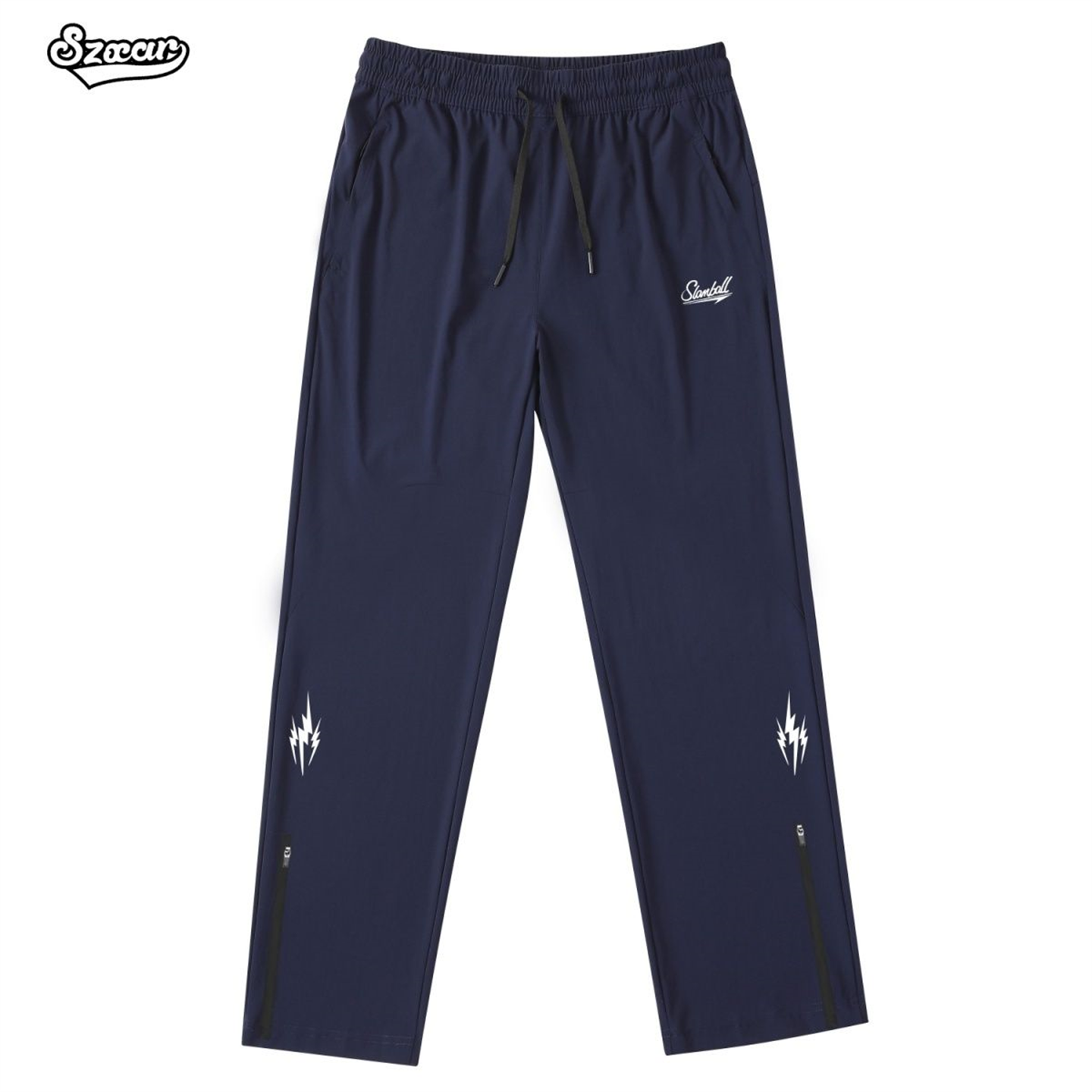 SLAMBALL夏季拉链运动长裤男速干透气篮球跑步训练裤宽松直筒卫裤 - 图0