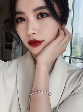 巴洛克天然淡水珍珠手链鱼尾ins小众设计学生闺蜜姐妹简约手环潮