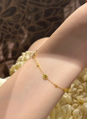 小红薯爆款碎冰冰鱼鳞方块手链女轻奢小众精致复古叠戴国风手饰