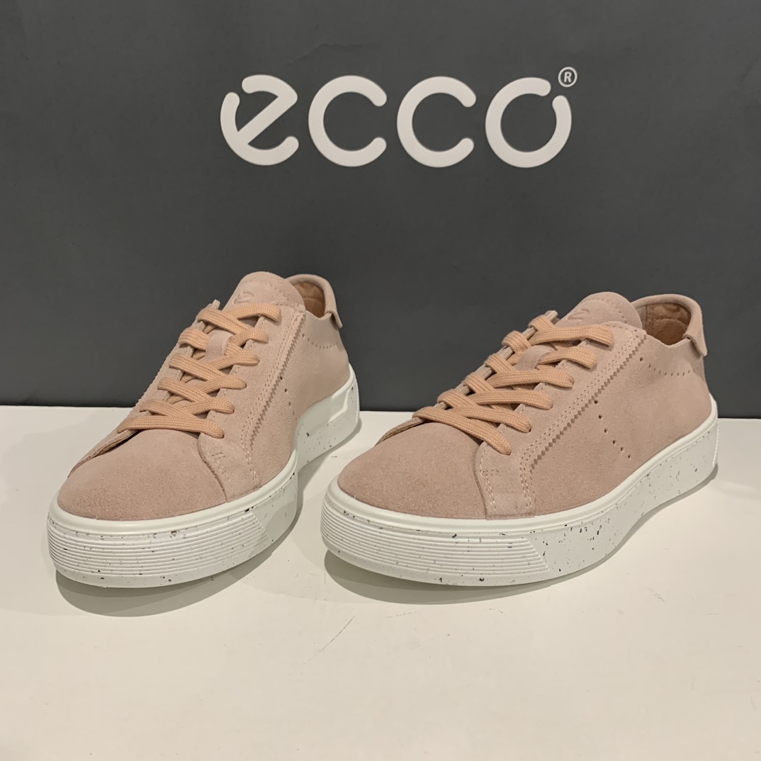 【38码捡漏】ECCO爱步休闲板鞋 2022年新款透气运动小白鞋 291503 - 图0