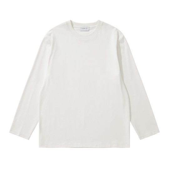 TUTM Мужская одежда Pima, хлопковая модальная базовая однотонная футболка с длинными рукавами, мужская новинка 2024 года, осенний топ в подвале