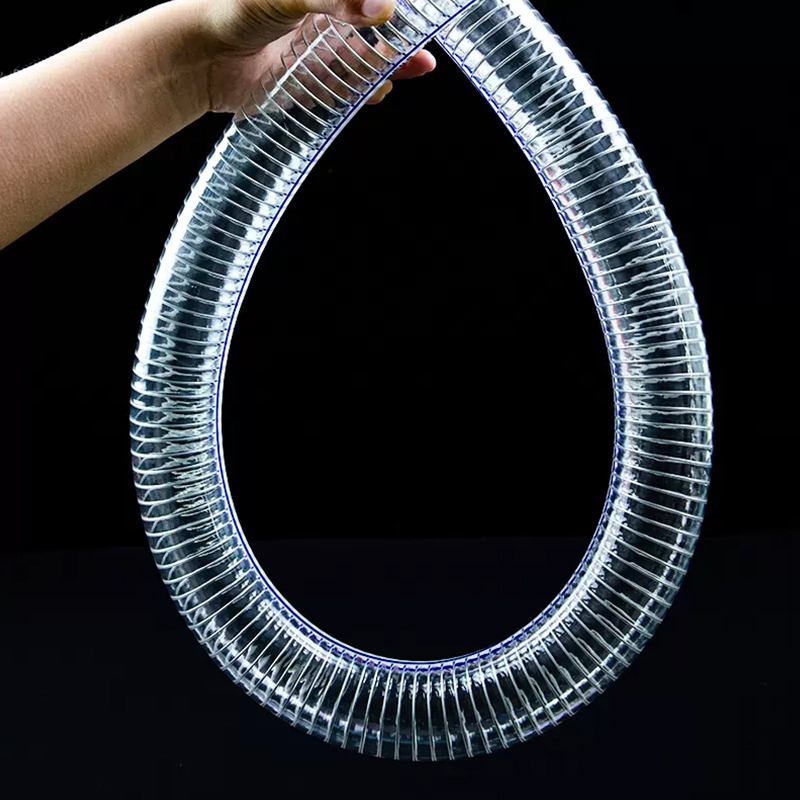 pvc钢丝软管全新料透明塑料管子真空螺旋输油管加厚防冻抽水管-图1
