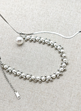 陈太同款珍珠串珠抽拉设计项链