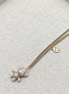 日韩新款小众设计感小熊项链