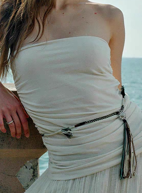 欧美新款复古重工太阳编织绳项链