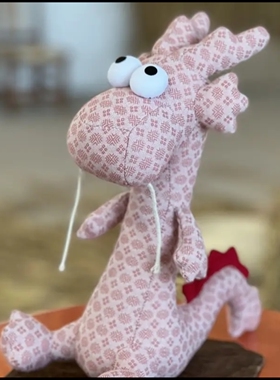 生肖木兰摇龙年土布工艺品手棉