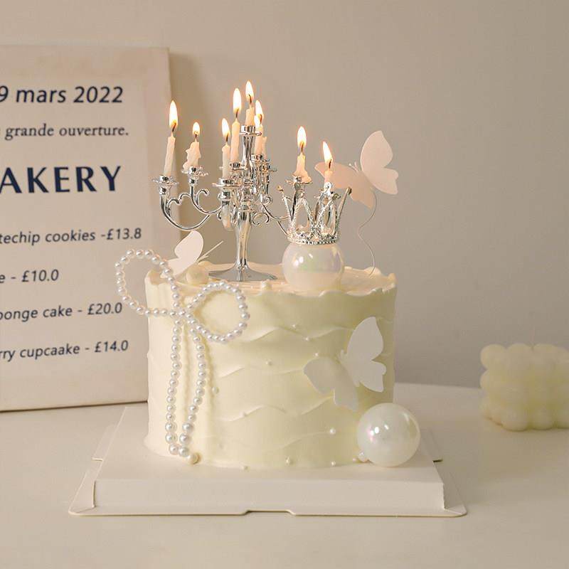 情人节装饰蛋糕情人节蛋糕装饰烛台摆件2026情侣告白珍珠皇冠蝴蝶,淘宝优惠券,粉丝福利购,淘宝优惠卷
