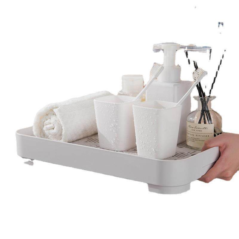 厨房双层碗筷沥水架厨具储物托盘浴室收纳置物架子塑料果盘,淘宝优惠券,粉丝福利购,淘宝优惠卷