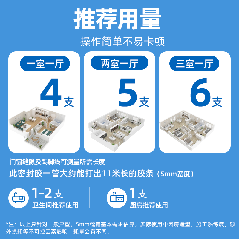 立邦玻璃胶防水防霉美容胶透明厨卫门窗专用白色中性密封胶结构胶 - 图3