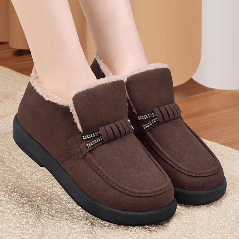老北京布鞋女加绒妈妈棉鞋冬季新款防滑软底保暖平底休闲雪地靴,淘宝优惠券,粉丝福利购,淘宝优惠卷
