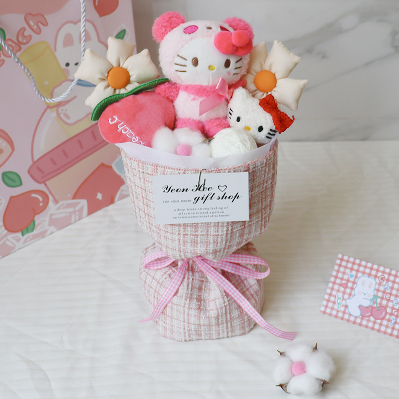 生日礼物可爱库洛米玩偶花束送女朋友闺蜜老师loopy男毕业照高中