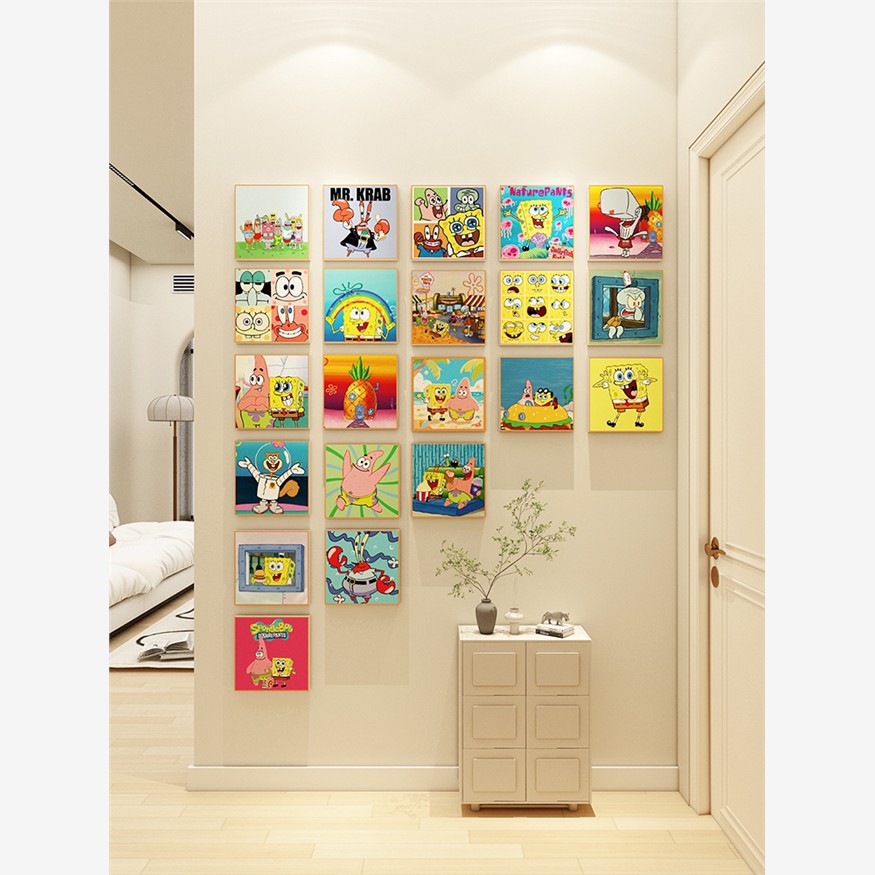 星星人可爱遮丑墙贴装饰客厅沙发画电视机大白背景墙挂件点缀墙贴 - 图2