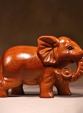 实木整料雕刻招财纳福元宝象店铺