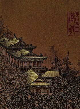 新中式国风客厅装饰画溪山行旅图