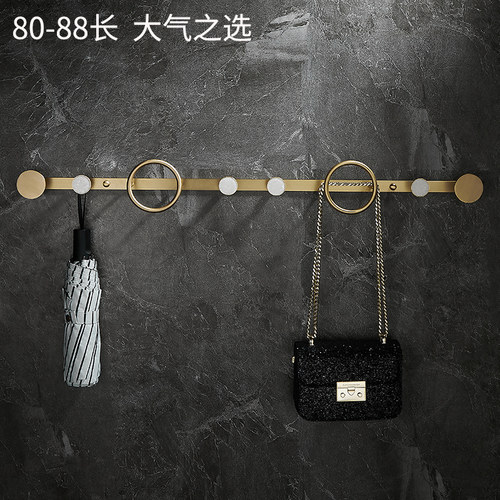 全铜壁挂衣帽架卧室现代门后玄关挂衣架子挂包北欧轻奢多功能挂钩 - 图0