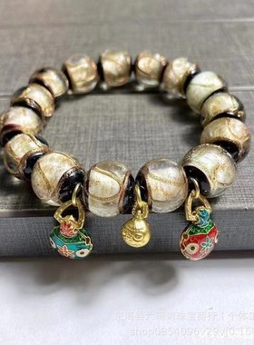 香灰琉璃手串雍和l门吞金兽手链招财旺桃花男女情侣手链多宝本命