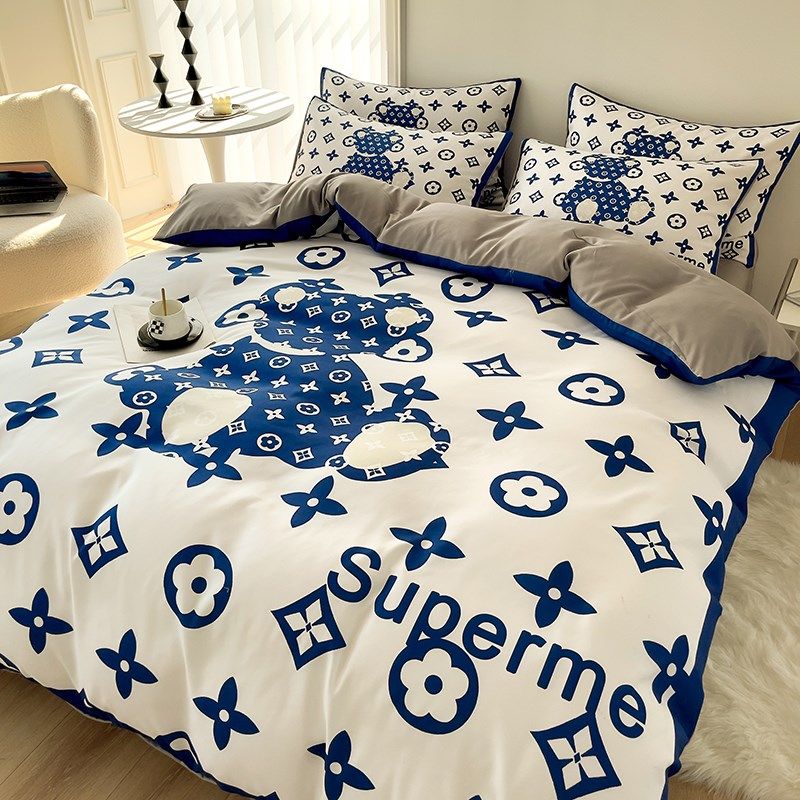 轻奢高级感四件套床上床单被套2024新款秋床品被罩床笠学生三件套,淘宝优惠券,粉丝福利购,淘宝优惠卷