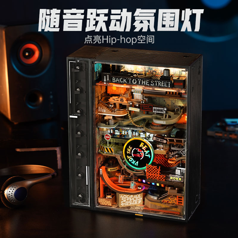 若态若客平行世界嘻哈街头手工diy积木拼装玩具模型摆件男生礼物 - 图1