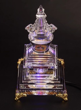 水晶七色菩提塔吉祥塔