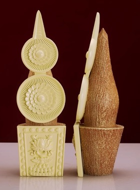 树脂彩绘三根本朵玛食子花藏式佛堂上师空行本尊家用八吉祥摆件装