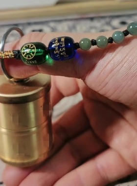 慈简藏式指捻转轮经简手指手把件不锈钢观音材质打造手动坚固耐用