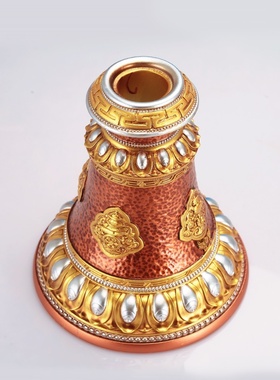 学院款彩绘手摇底座锡杖吉祥树脂