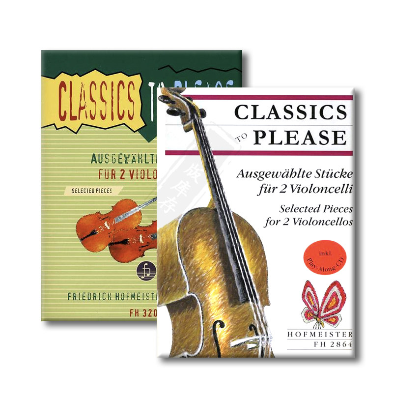 古典作品选集 双大提琴 附CD 全套共1-2卷 霍夫曼斯特乐谱书 Selected Pieces Practice and Performance 2 Cellos FH2864/3202 - 图3