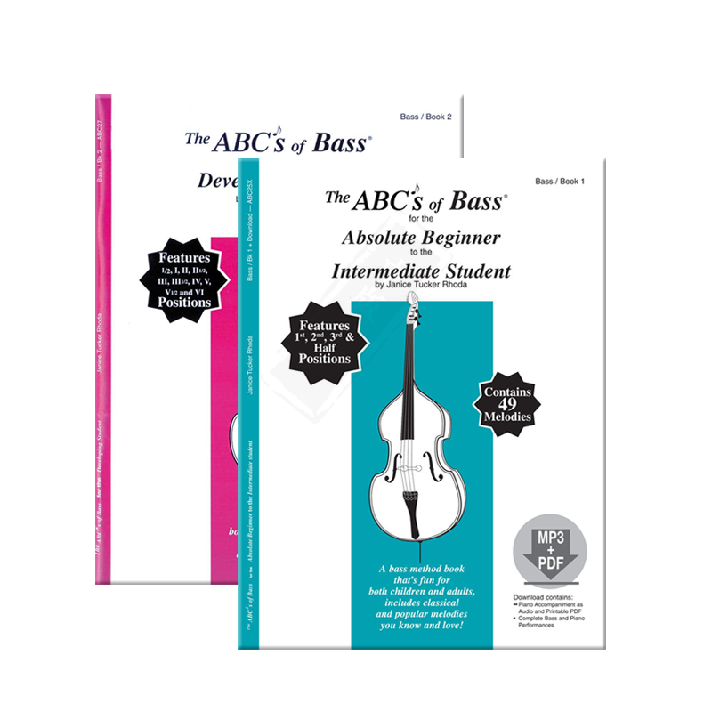 ABC低音提琴教材 塔克 罗达 卷一附在线音频 全套共一至二卷 费舍尔原版乐谱书 The ABCs of Bass Beginner To Intermediate - 图2