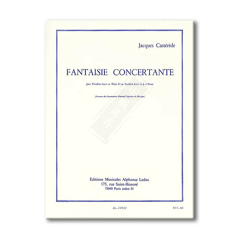 加斯特赫德幻想协奏曲 长号或大号或萨克斯 Leduc原版乐谱书 Jacques Casterede FANTAISIE CONCERTANTE HL48182057 - 图3