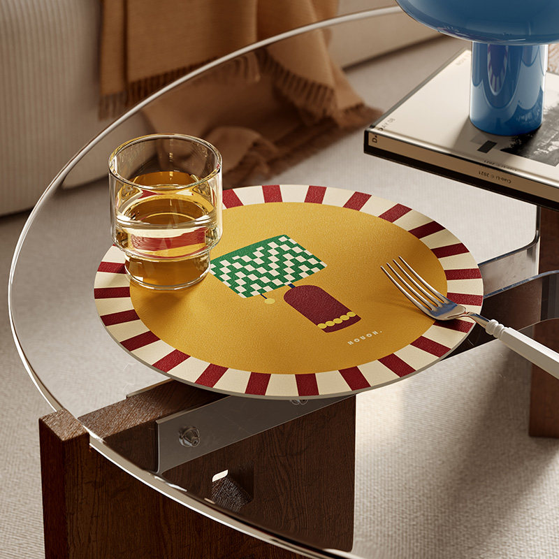 巴黎日记中古风简约易清洗防刮隔热保护垫杯垫碗垫台面保护垫高级,淘宝优惠券,粉丝福利购,淘宝优惠卷