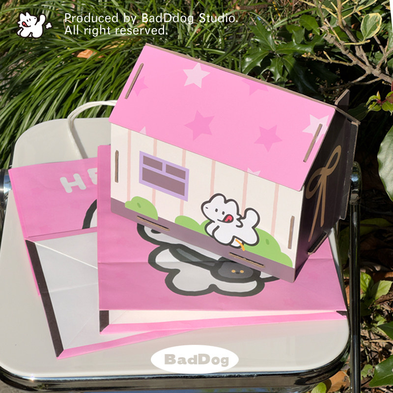 白的狗BadDog原创小狗礼盒男友女可爱生日礼物盒创意空盒节日圣诞