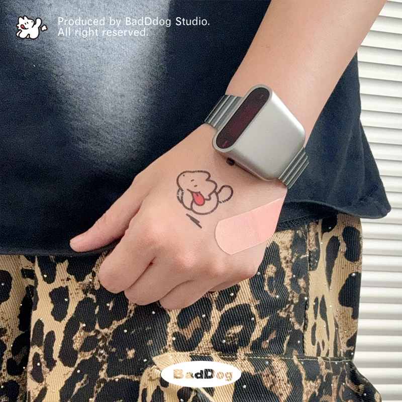 Baddog原创卡通可爱彩清新tattoo花臂情侣纹身贴防水持久个性ins,淘宝优惠券,粉丝福利购,淘宝优惠卷