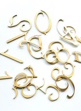 斯堪的纳维亚覆古黄铜房子号码酒店房间号码数字房子铜房子号码装