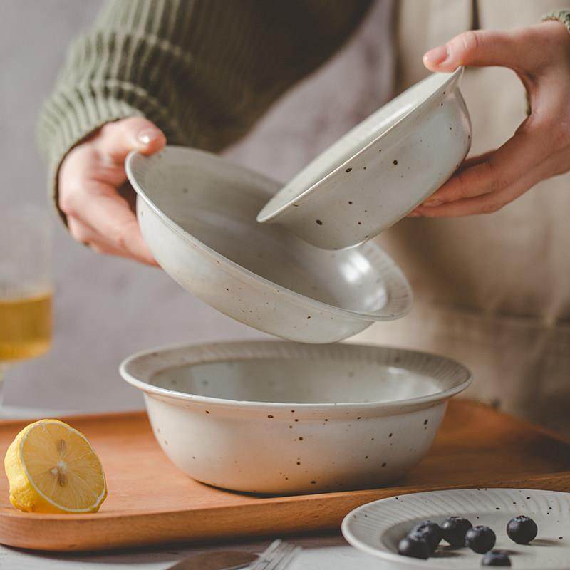 莳绘金缮麦穗系列碗盘餐具组合日式粗陶复古碗碟套装家用面碗汤盘,淘宝优惠券,粉丝福利购,淘宝优惠卷