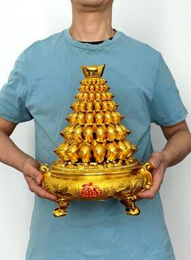 新年聚宝盆元宝塔装饰摆件招财进宝公司开业柜台聚财旺财风水礼品